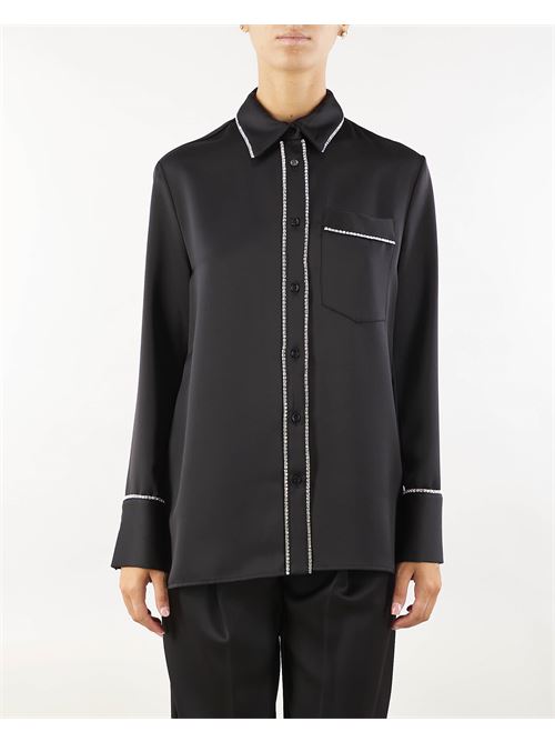 Satin shirt with rhinestones profiles Simona Corsellni SIMONA CORSELLINI | Shirt | CA00901TRAS00423